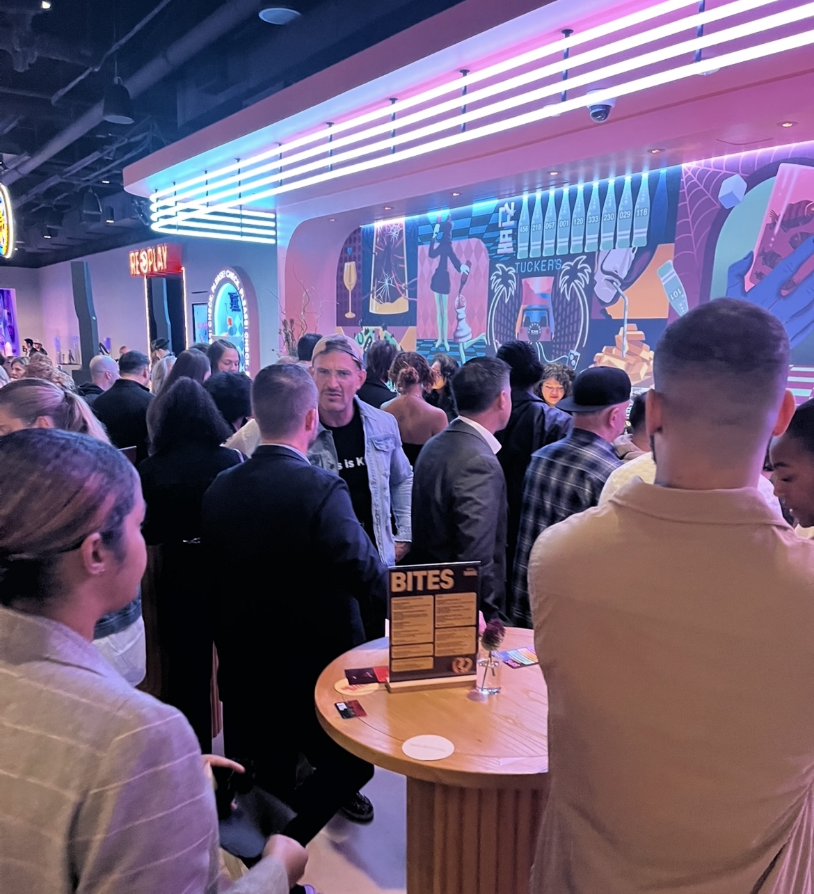 Steve Weatherford ex-NFL Player Chatting in the Main Room of the Footprint